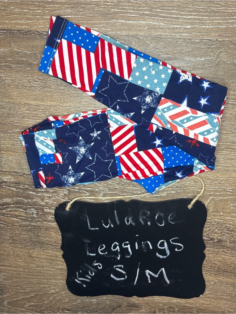 LuLaRoe Kids Leggings Bright Red, Blue, White, Fourth of July Pattern.🇺🇸